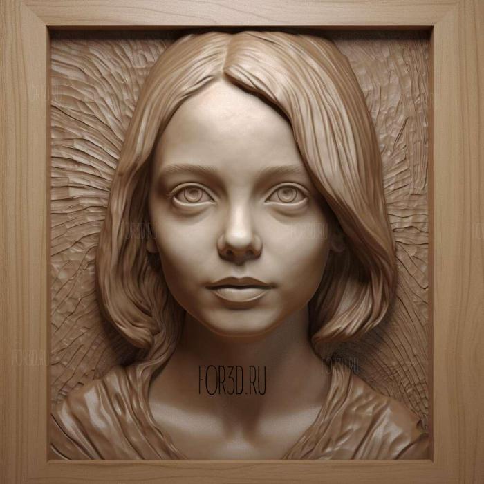 Jodie Foster 4 stl model for CNC